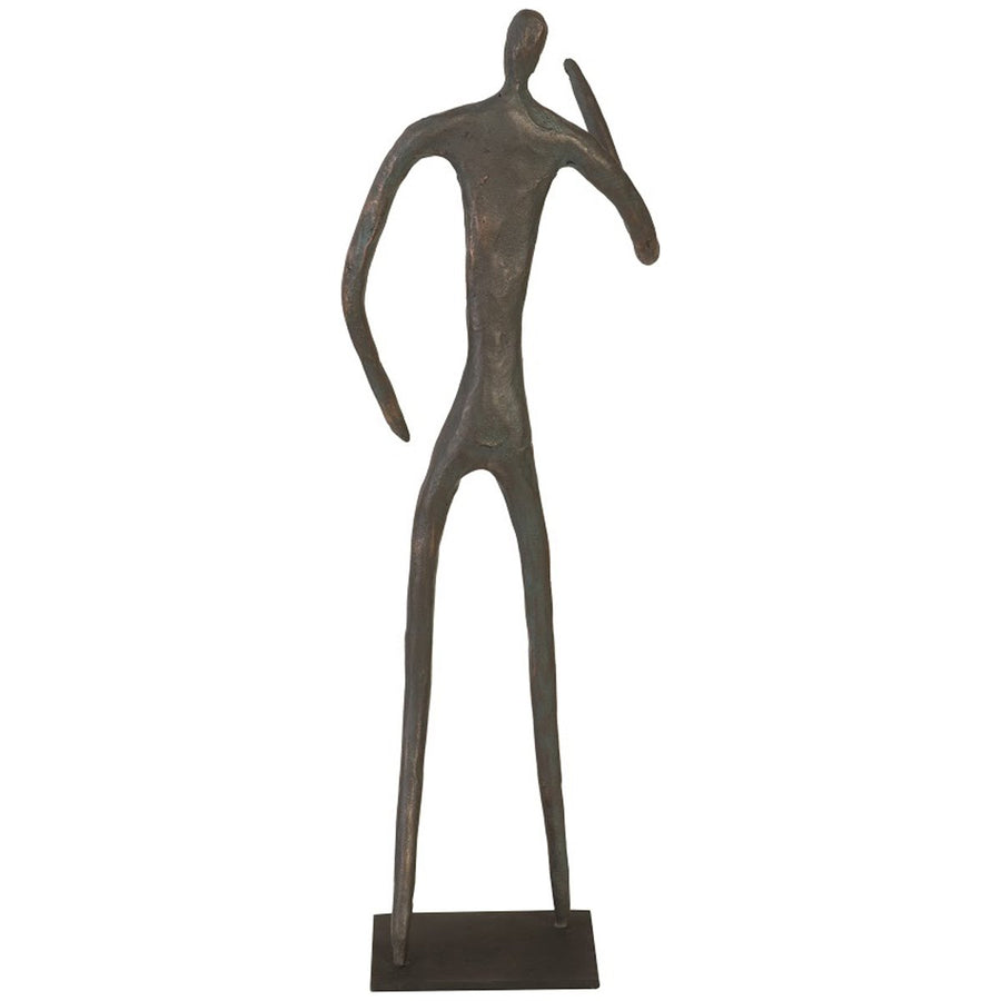 Phillips Collection Abstract Figure Sculpture on Metal Base, Elbow Bent