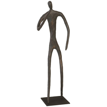 Phillips Collection Abstract Figure Sculpture on Metal Base, Elbow Bent