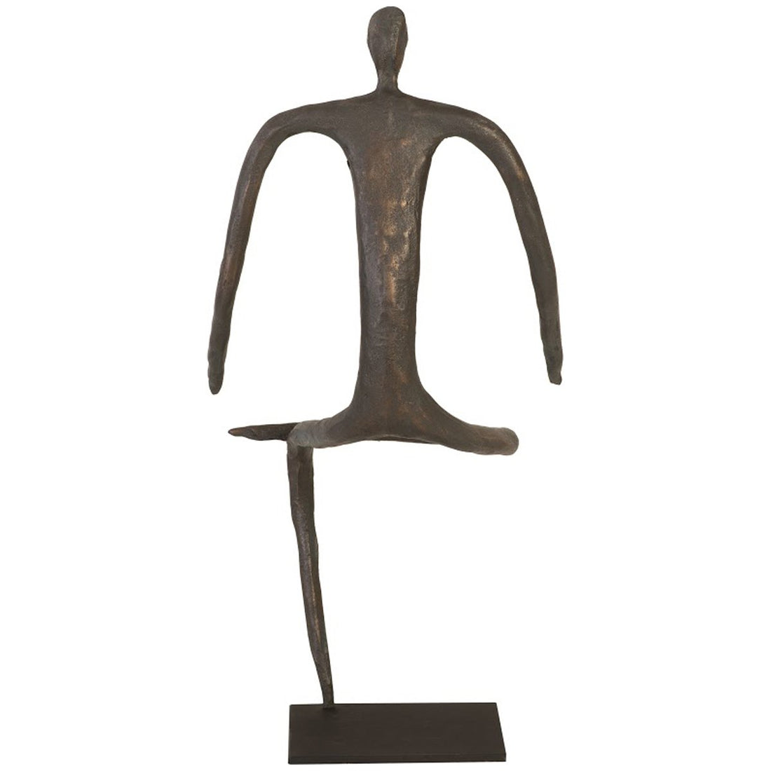 Phillips Collection Abstract Figure Sculpture on Metal Base, Leg Folded