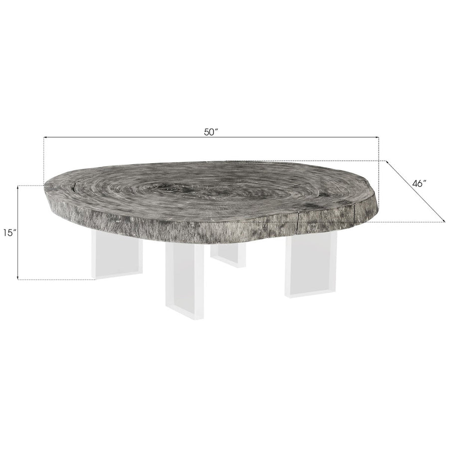 Phillips Collection Floating Coffee Table on Acrylic Legs