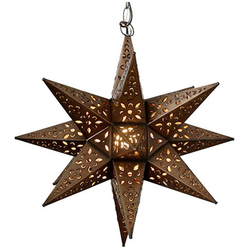 Worlds Away Hand Cut Tin Star Chandelier