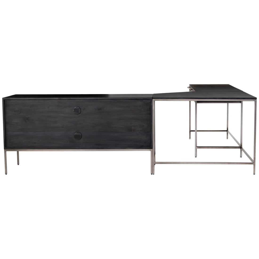 Four Hands Fulton Trey Desk System with Filing Credenza