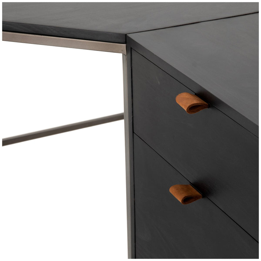 Four Hands Fulton Trey Desk System with Filing Credenza