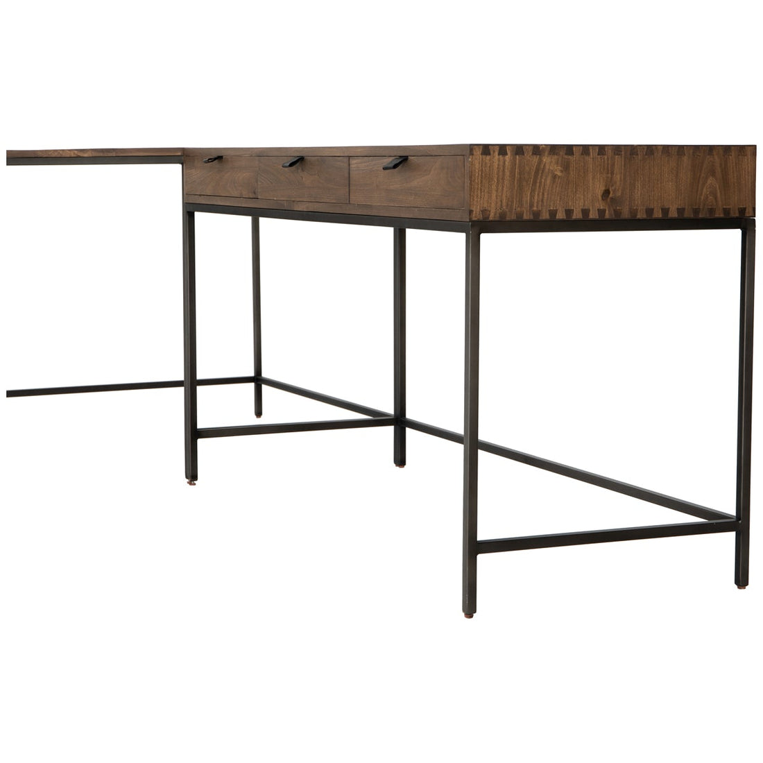 Four Hands Fulton Trey Desk System with Filing Credenza