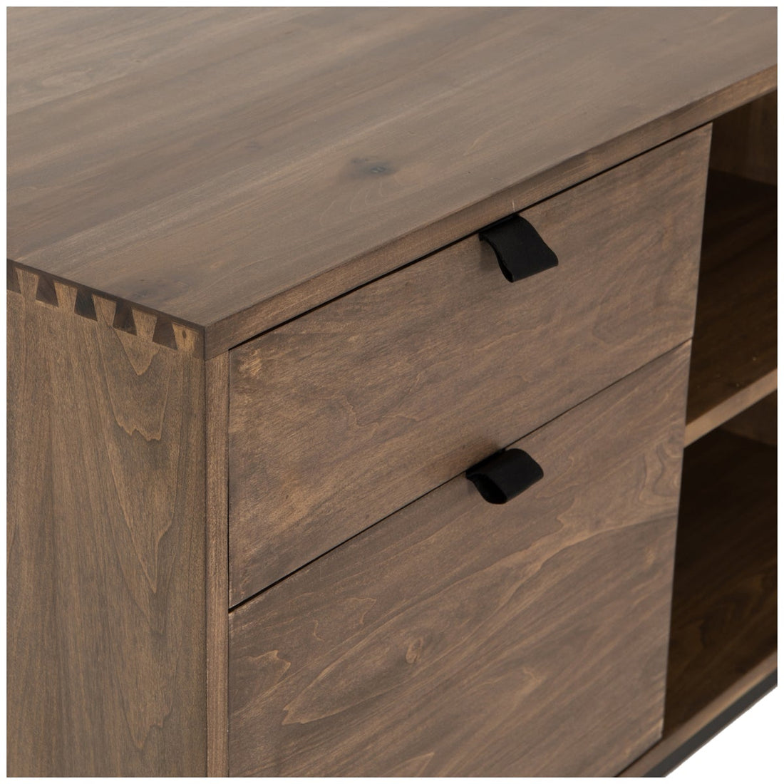 Four Hands Fulton Trey Desk System with Filing Credenza