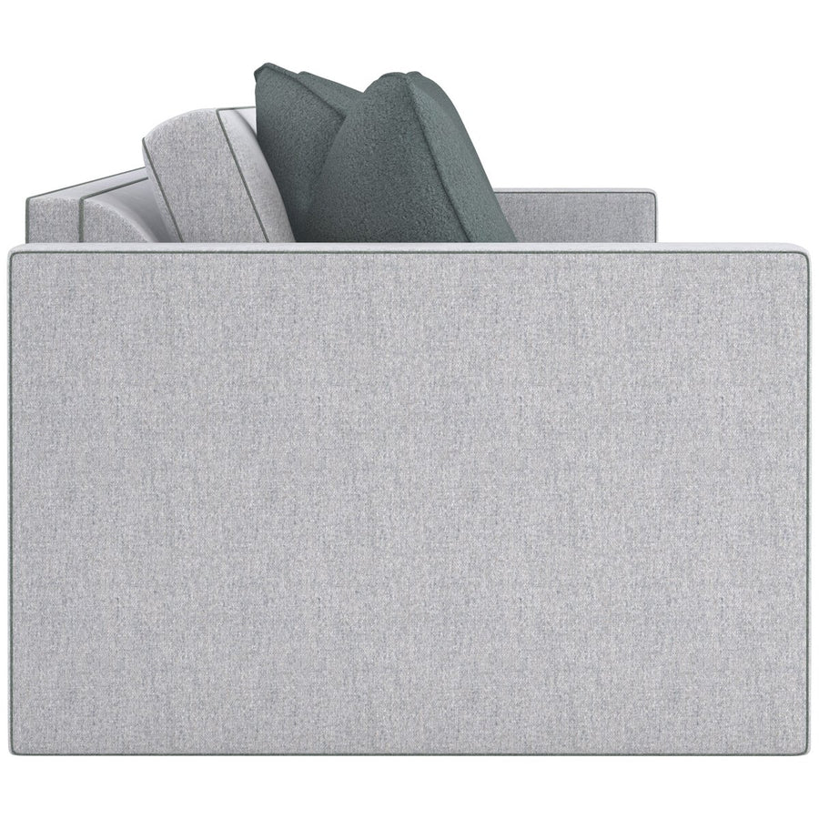 Caracole Upholstery Welt Played Sofa in Smokey Taupe