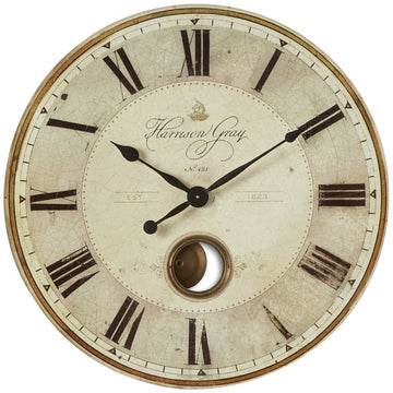 Uttermost Harrison Gray 30-Inch Wall Clock