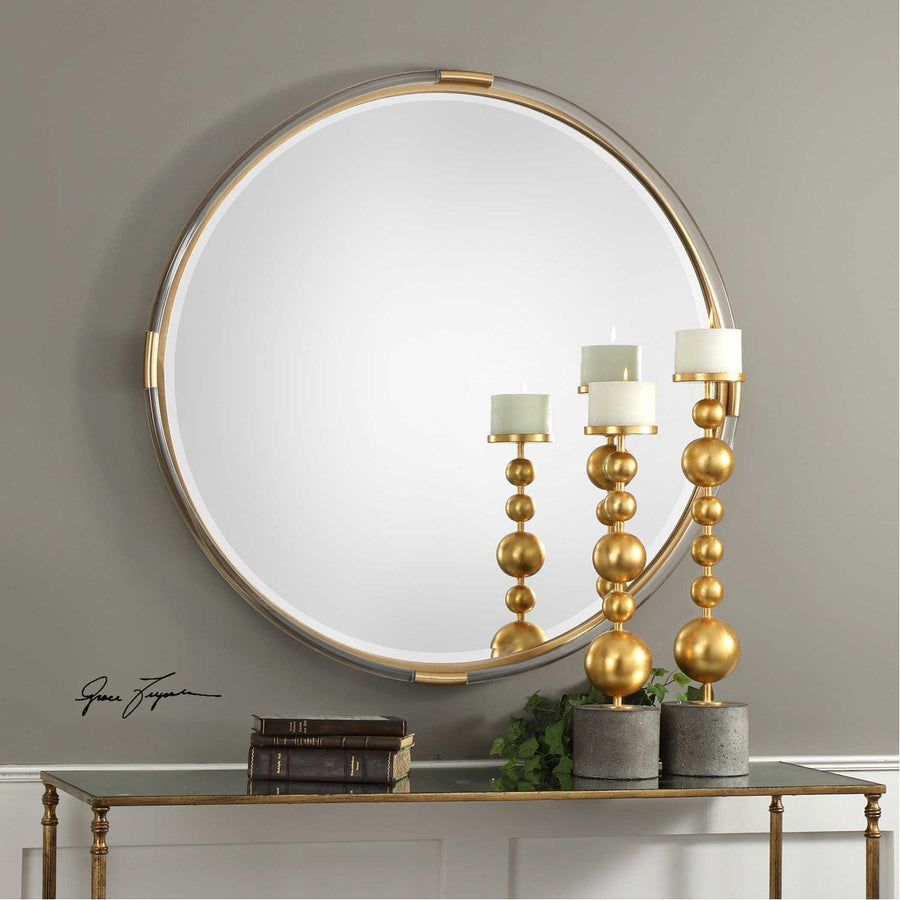 Uttermost Mackai Round Gold Mirror