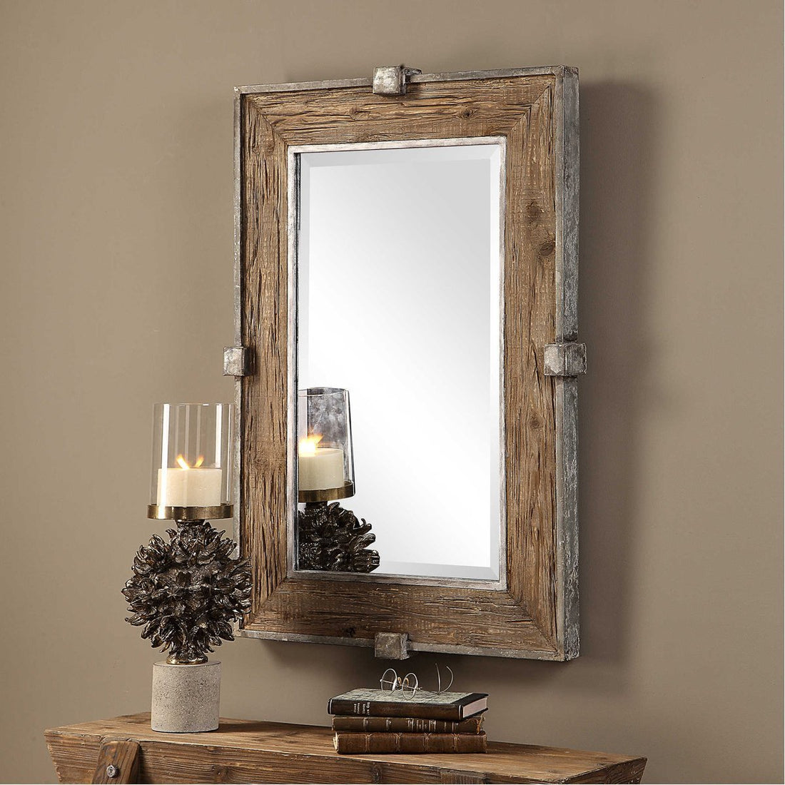 Uttermost Siringo Weathered Wood Mirror