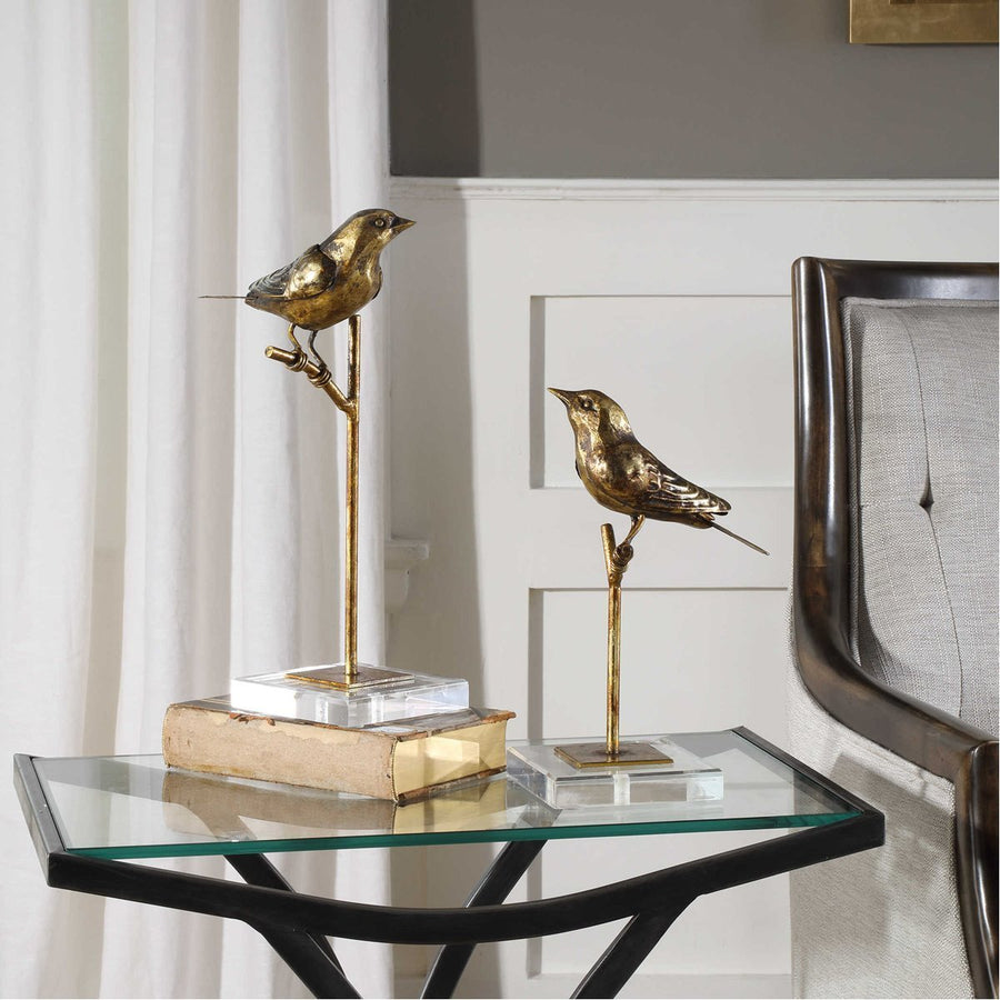 Uttermost Passerines Bird Sculptures, 2-Piece Set