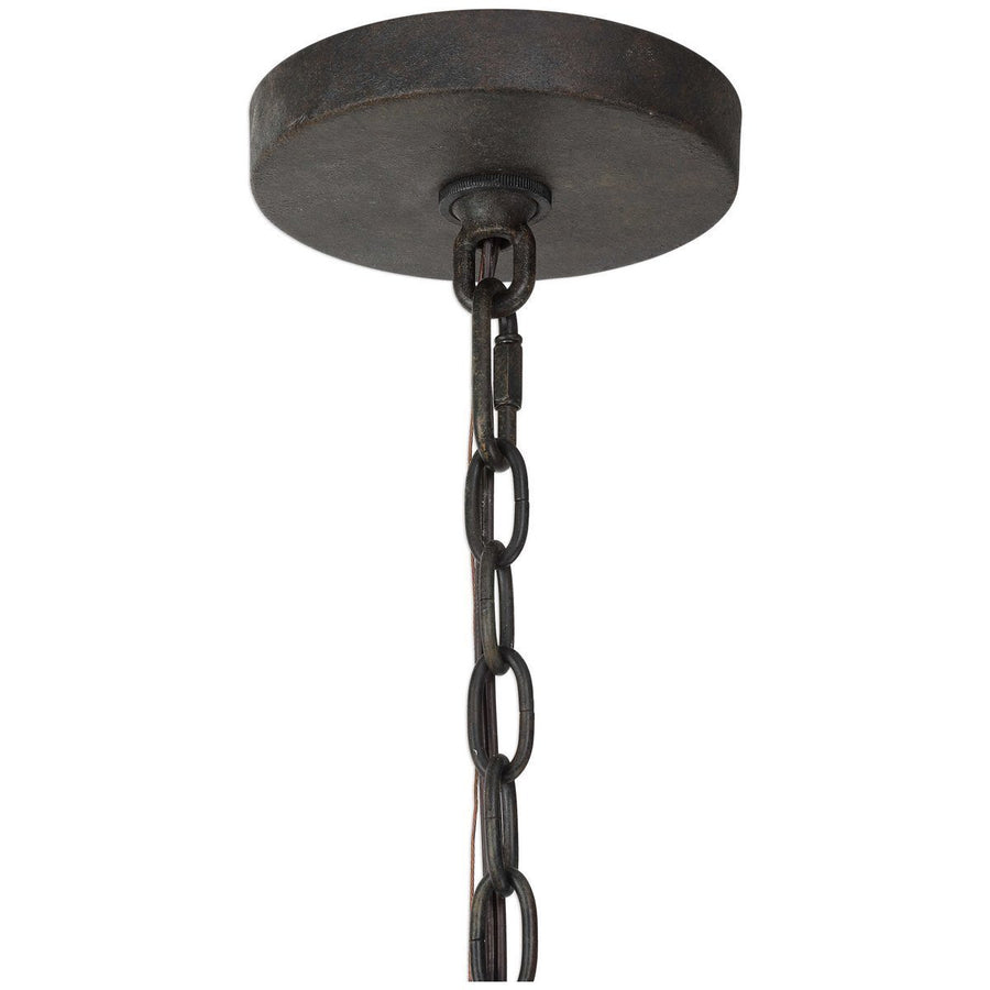 Uttermost Atwood 8-Light Wagon Wheel Pendant