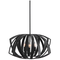 Uttermost Thales Black Geometric 3-Light Pendant