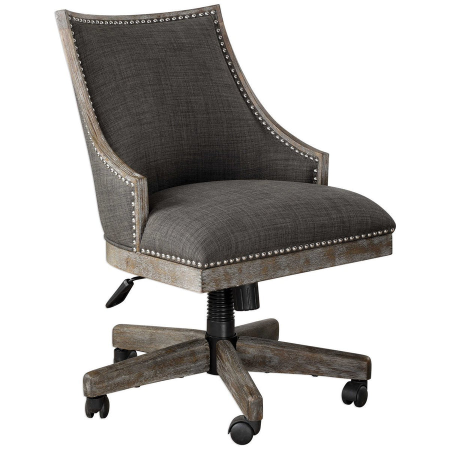 Uttermost Aidrian Charcoal Desk Chair