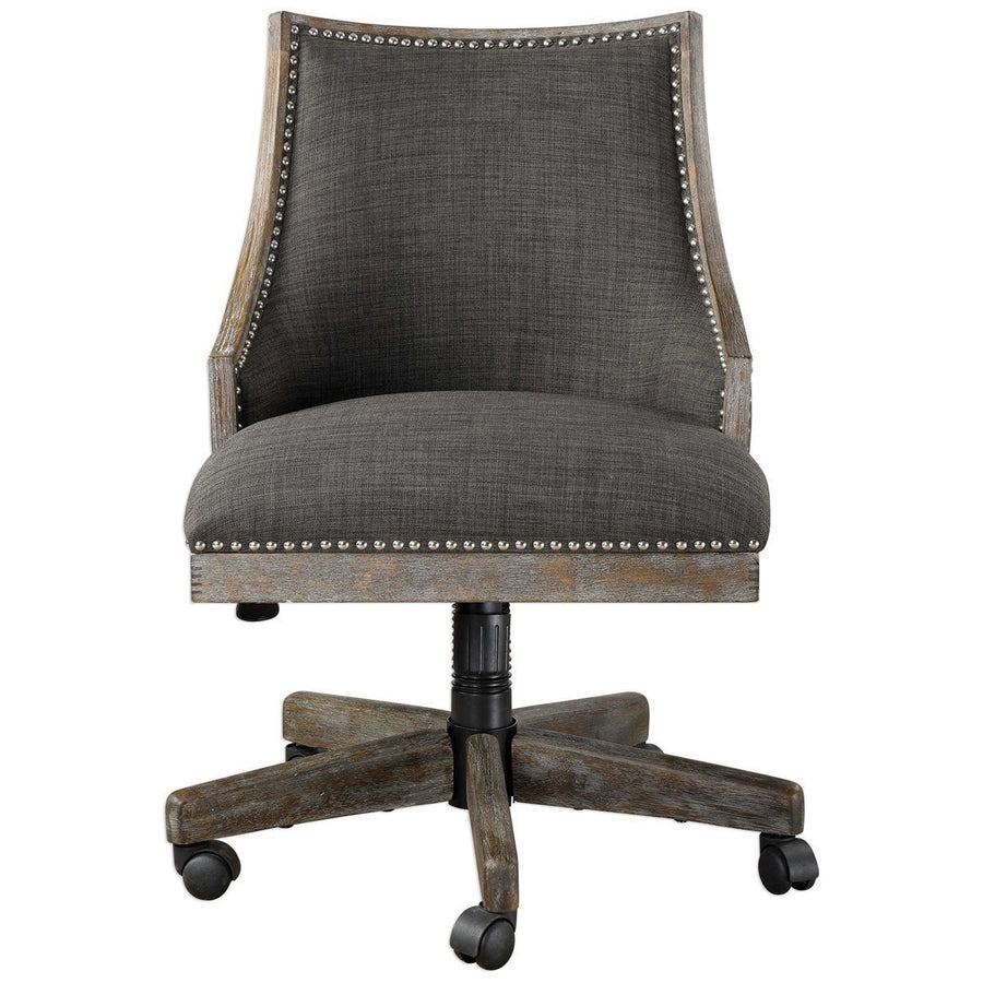 Uttermost Aidrian Charcoal Desk Chair