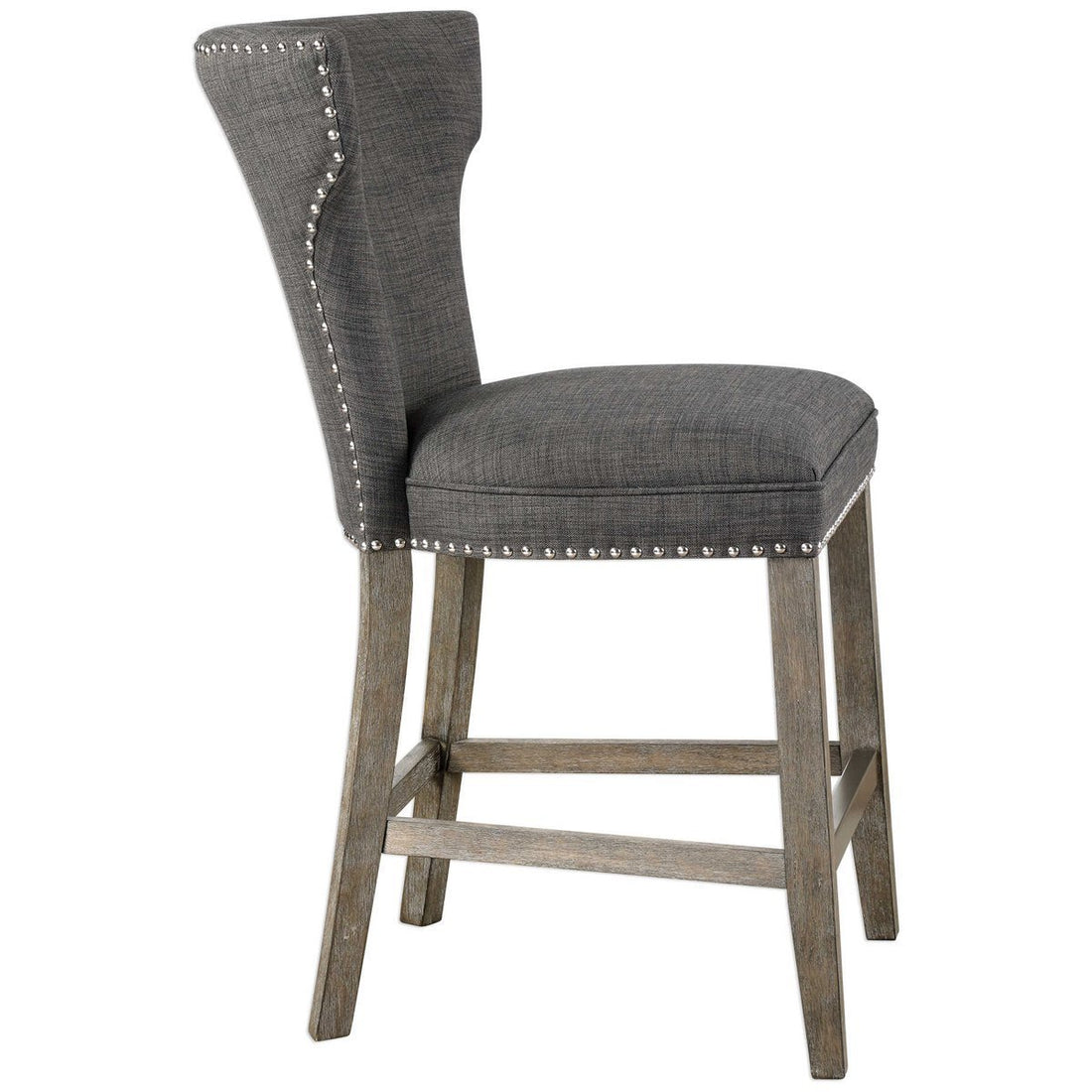 Uttermost Arnaud Charcoal Counter Stool