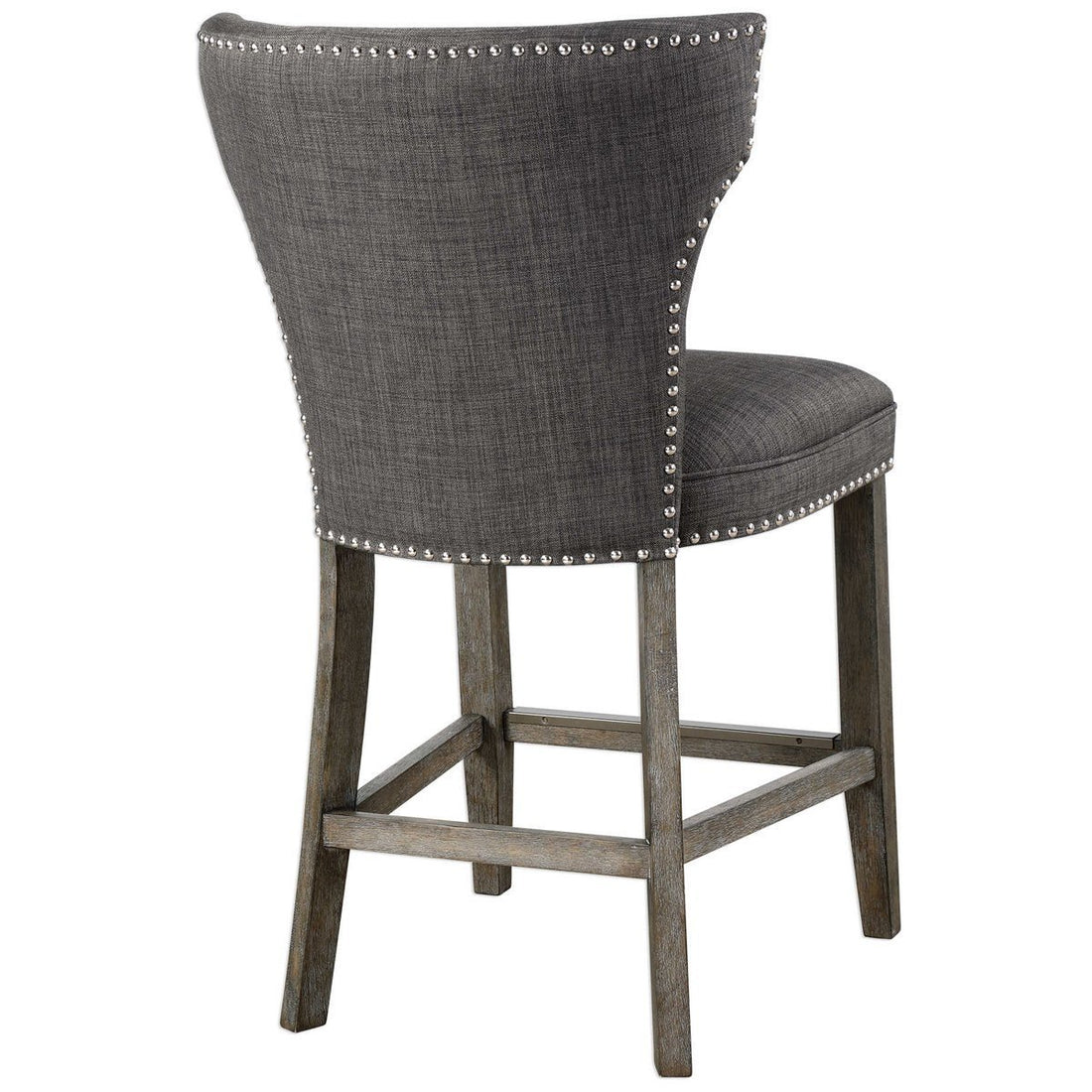 Uttermost Arnaud Charcoal Counter Stool