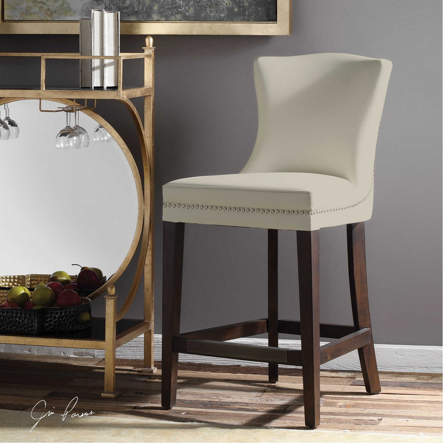 Uttermost Dariela White Counter Stool