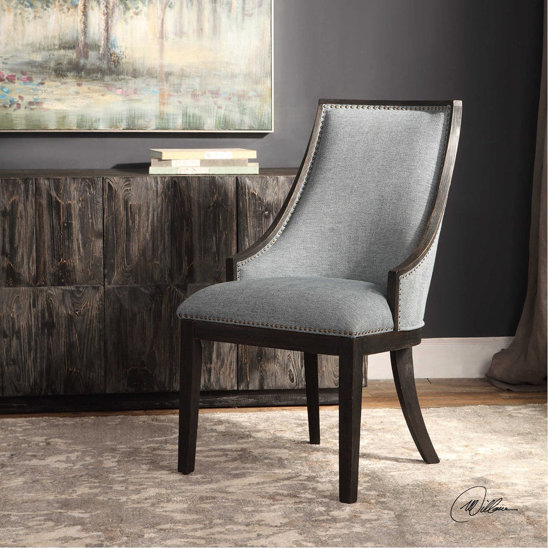 Uttermost Janis Ebony Accent Chair