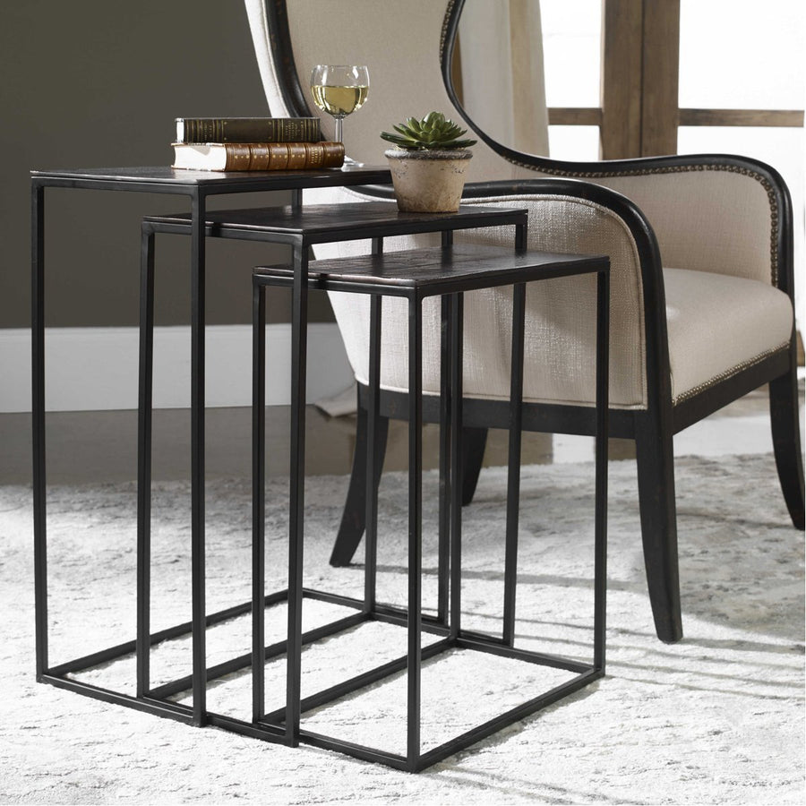 Uttermost Coreene Iron Nesting Tables, 3-Piece Set