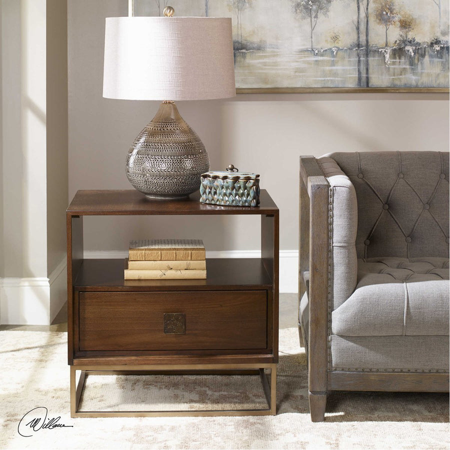 Uttermost Bexley Walnut Side Table