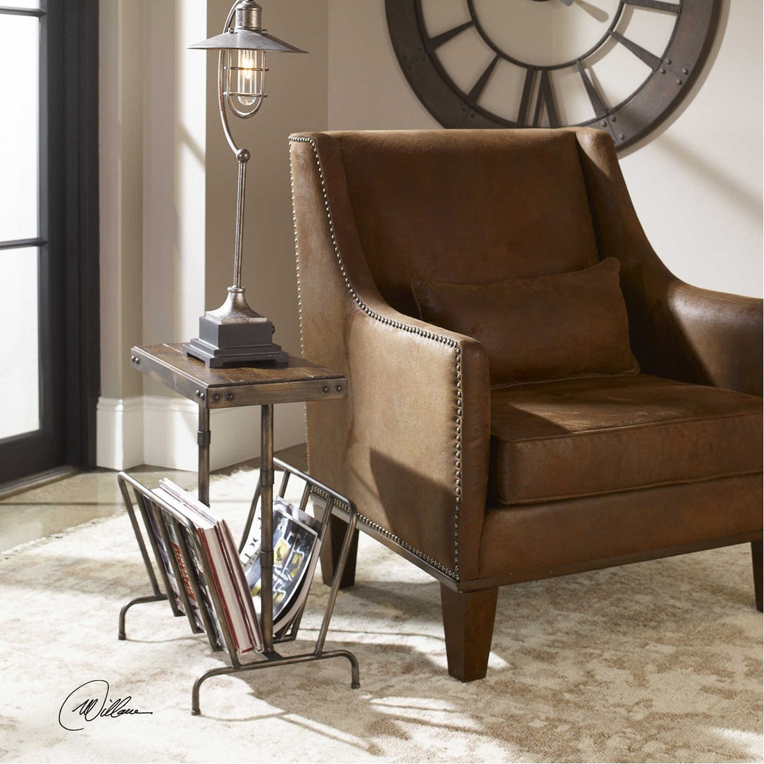 Uttermost Sonora Industrial Magazine Accent Table