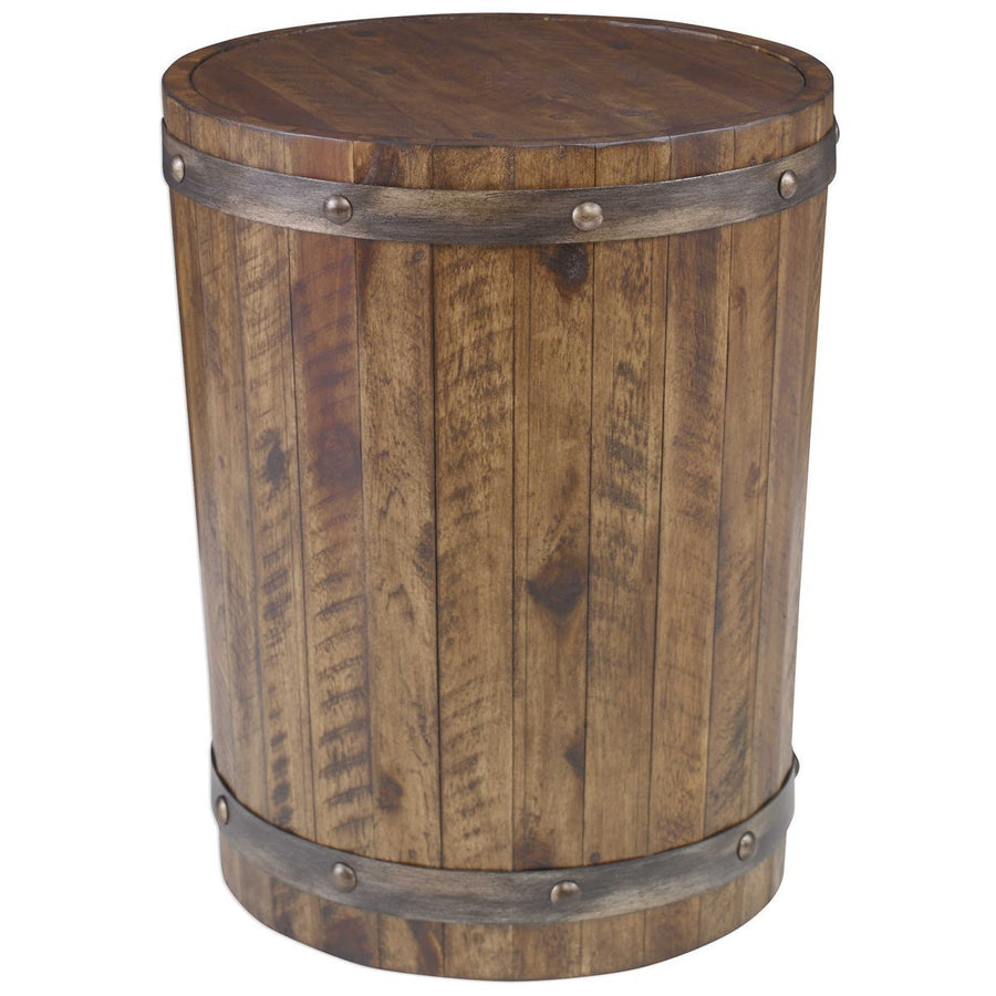 Uttermost Ceylon Wine Barrel Side Table