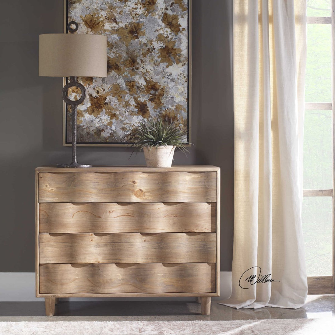 Uttermost Crawford-Light Oak Accent Chest