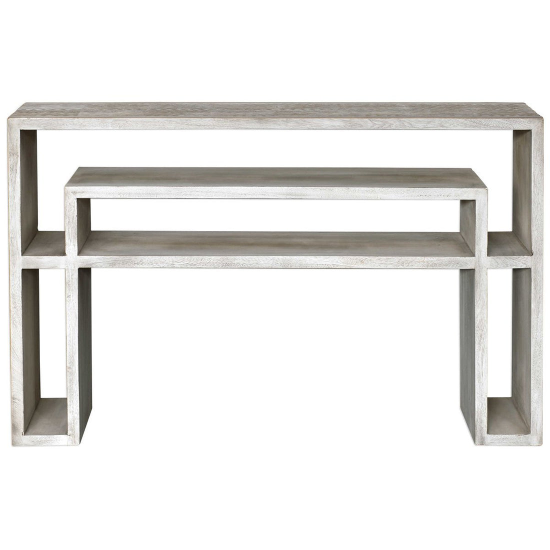 Uttermost Genara Bone White Carved Console Table