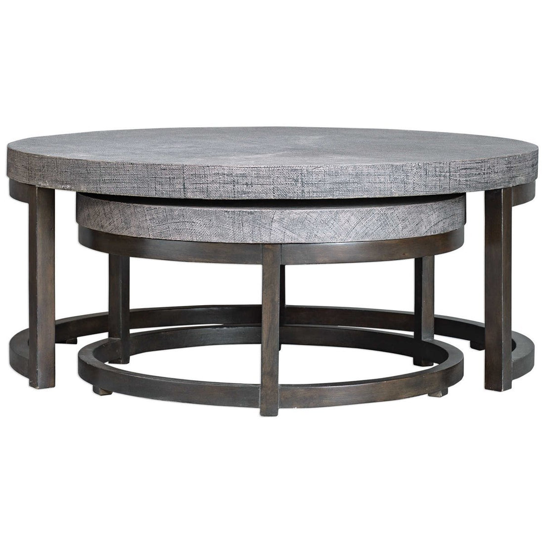 Uttermost Aiyara Gray Nesting Tables, 2-Piece Set