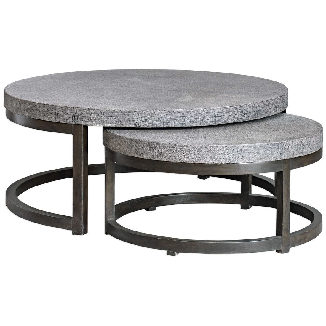 Uttermost Aiyara Gray Nesting Tables, 2-Piece Set