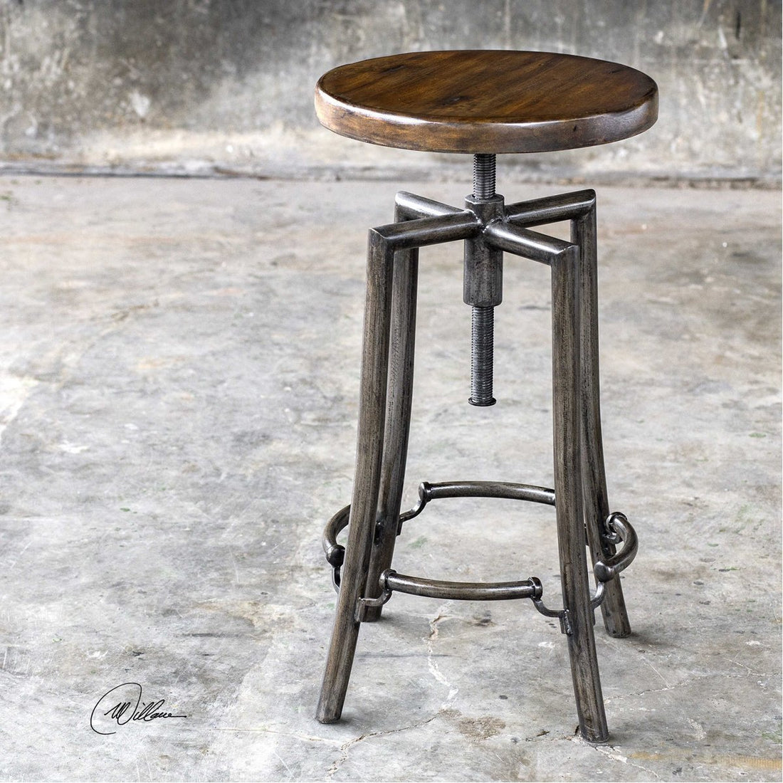 Uttermost Westlyn Industrial Bar Stool