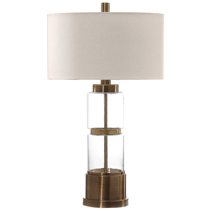 Uttermost Vaiga Glass Column Lamp