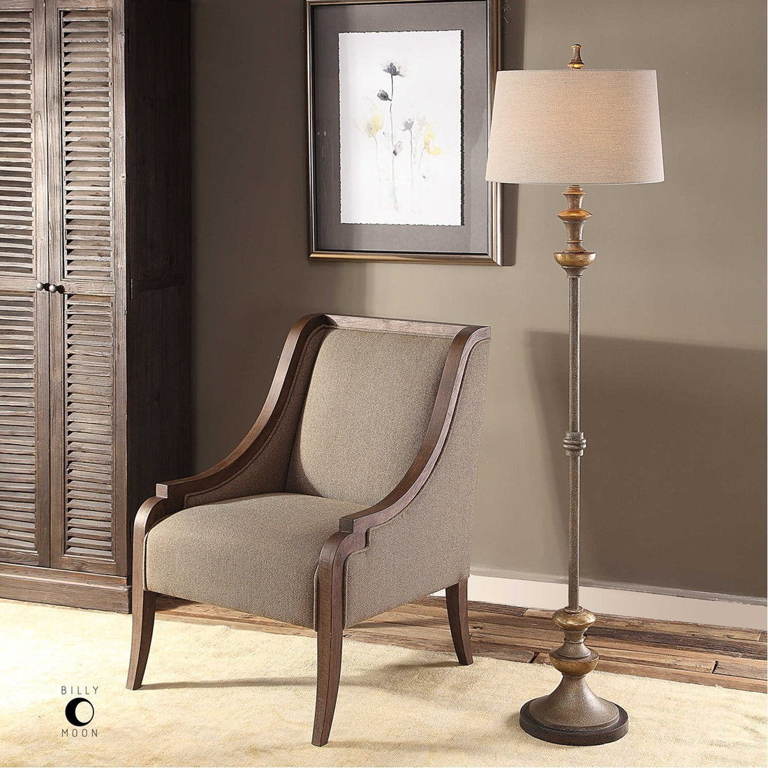 Uttermost Vetralla Silver Bronze Floor Lamp