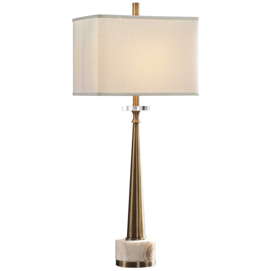 Uttermost Verner Tapered Brass Table Lamp