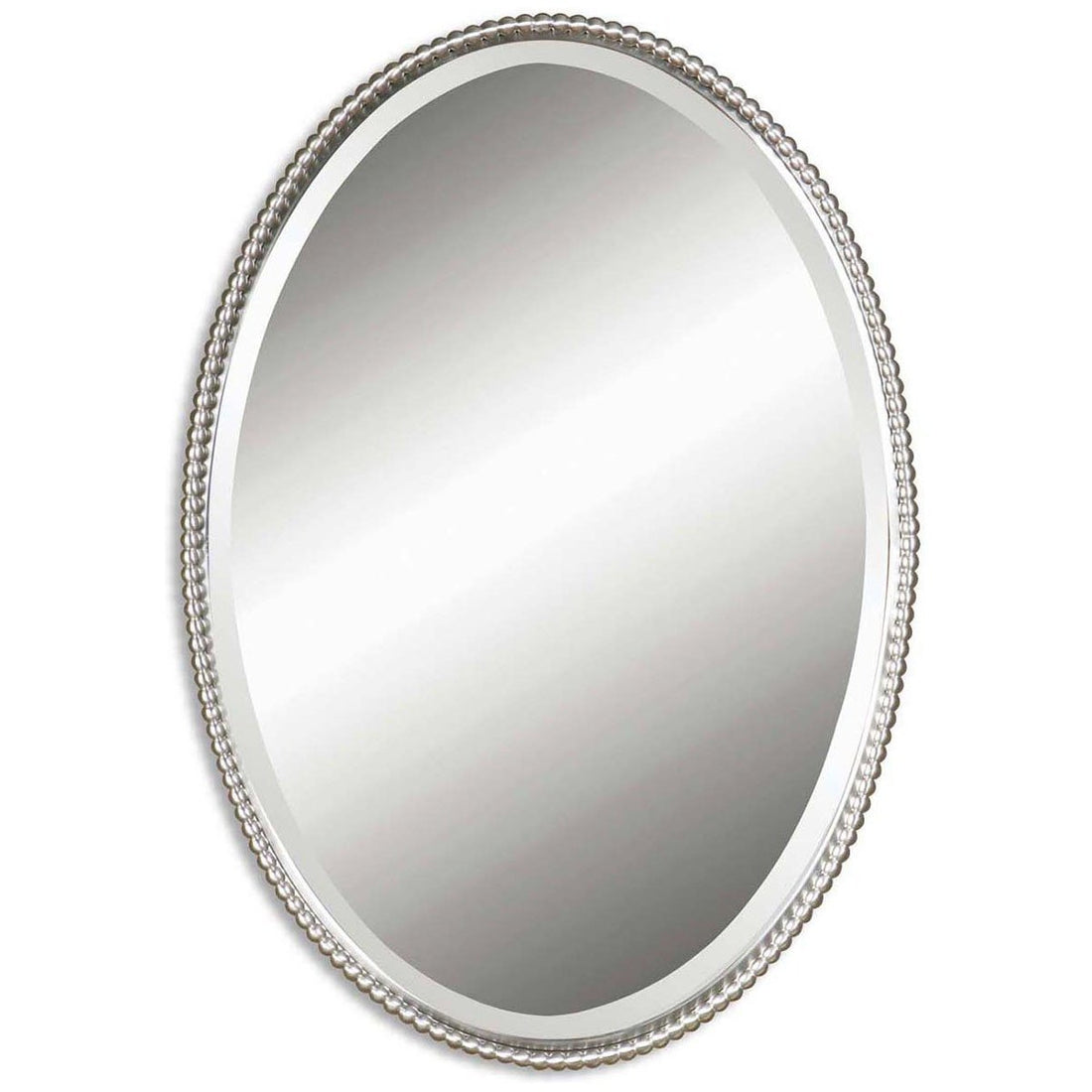 Uttermost Sherise Brushed Nickel Oval Mirror