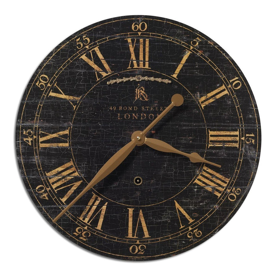 Uttermost Bond Street Black Wall Clock