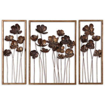 Uttermost Metal Tulips Wall Art, 3-Piece Set