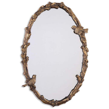 Uttermost Paza Oval Vine Gold Mirror