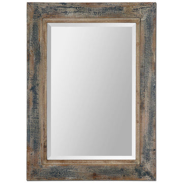 Uttermost Bozeman Distressed Blue Mirror