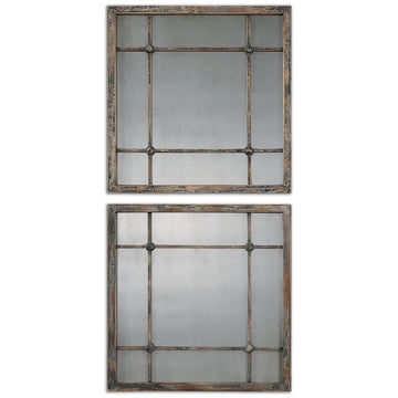 Uttermost Saragano Square Mirrors, Set of 2