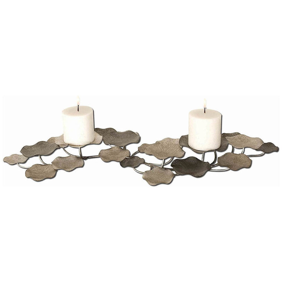 Uttermost Lying Lotus Metal Candleholders