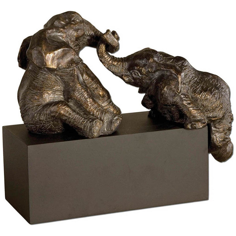 Uttermost Playful Pachyderms Bronze Figurines