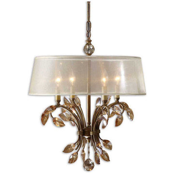 Uttermost Alenya 4-Light Gold Metal Chandelier