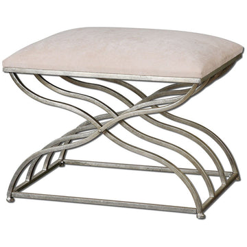 Uttermost Shea Satin Nickel Small Bench