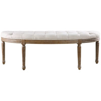 Uttermost Leggett Tufted White Bench