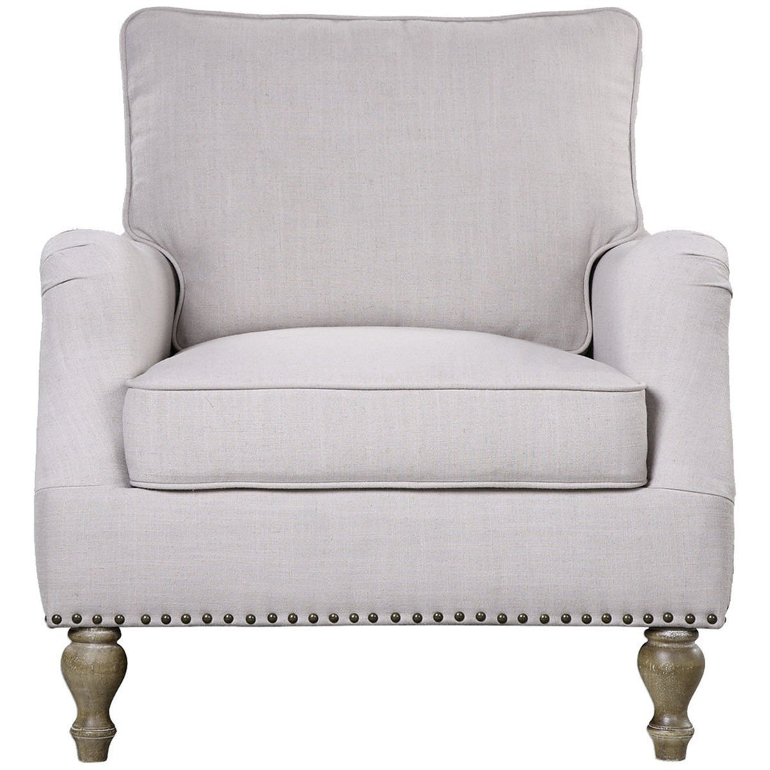 Uttermost Armstead Antique White Armchair