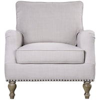 Uttermost Armstead Antique White Armchair