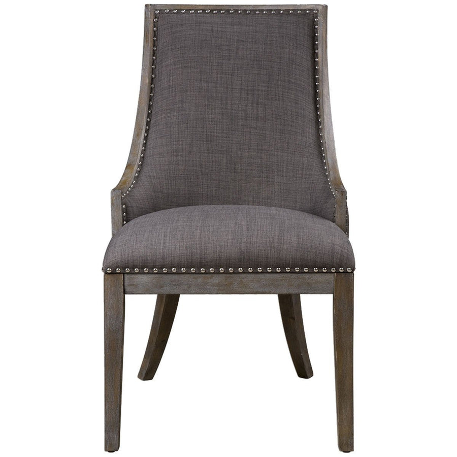 Uttermost Aidrian Charcoal Gray Accent Chair