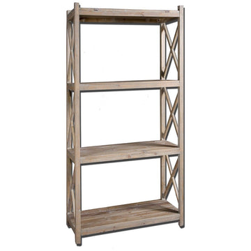 Uttermost Stratford Reclaimed Wood Etagere