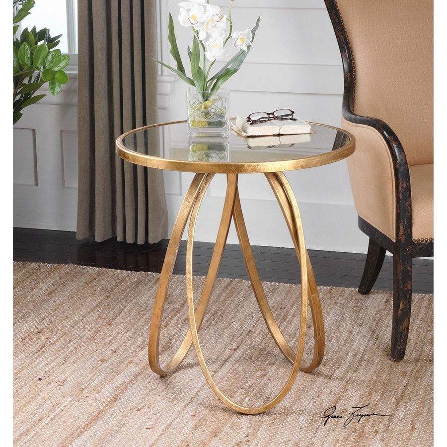 Uttermost Montrez Gold Side Table